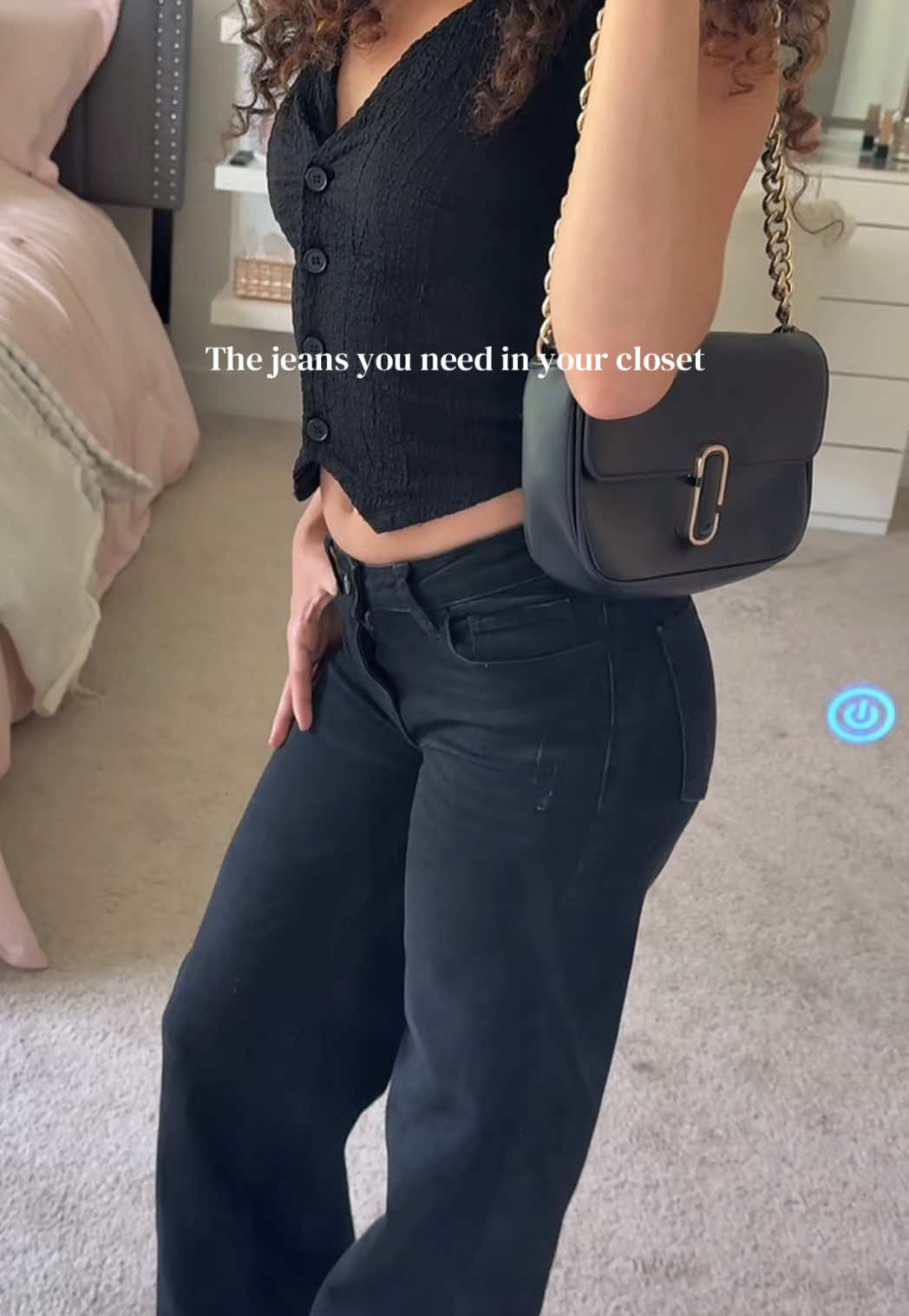 TikTok post by @urgfgigi_ for Vogatiques. Caption reads: Best sculpting jeans on TikTok! @Vogatiques....