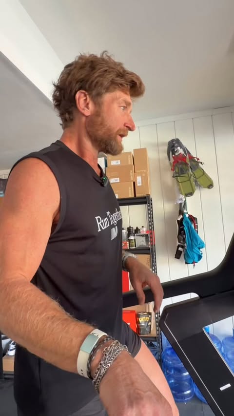 Instagram post by @erichinman for NordicTrack. Caption reads: The @nordictrack x24 treadmill removes friction....