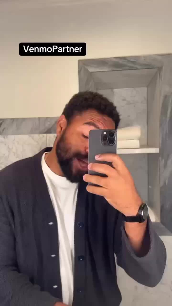 TikTok post by @jordan_the_stallion8 for Venmo. Caption reads: Never been more ready to eat food #VenmoPartner....