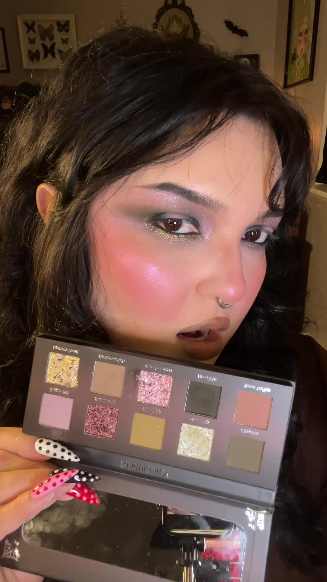 TikTok post by @celestehexee for CBeautyMall. Caption reads: [...] Mall. candy puppet palette 🍬🕸️ !!!....