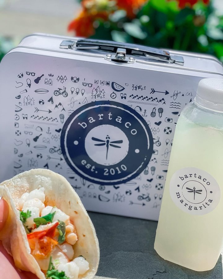 Instagram post by @localeatzz for bartaco. Caption reads: Can’t think of a better summer lunch combo....