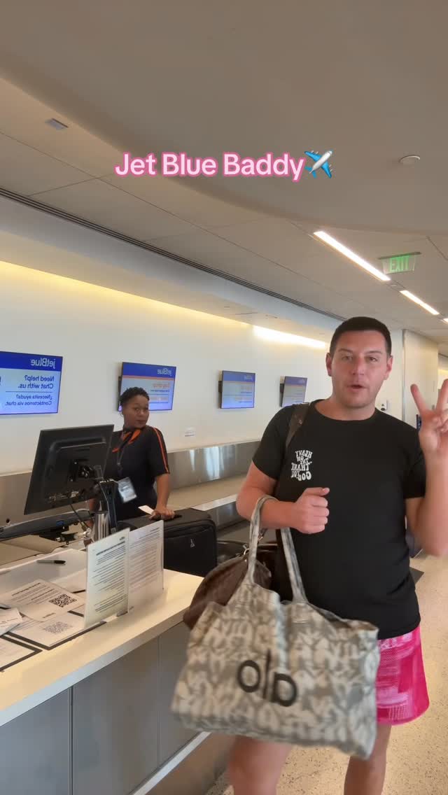 Instagram post by @lukethebaddy for JetBlue. Caption reads: Baddddyies!! Where do you think I’m headed??....