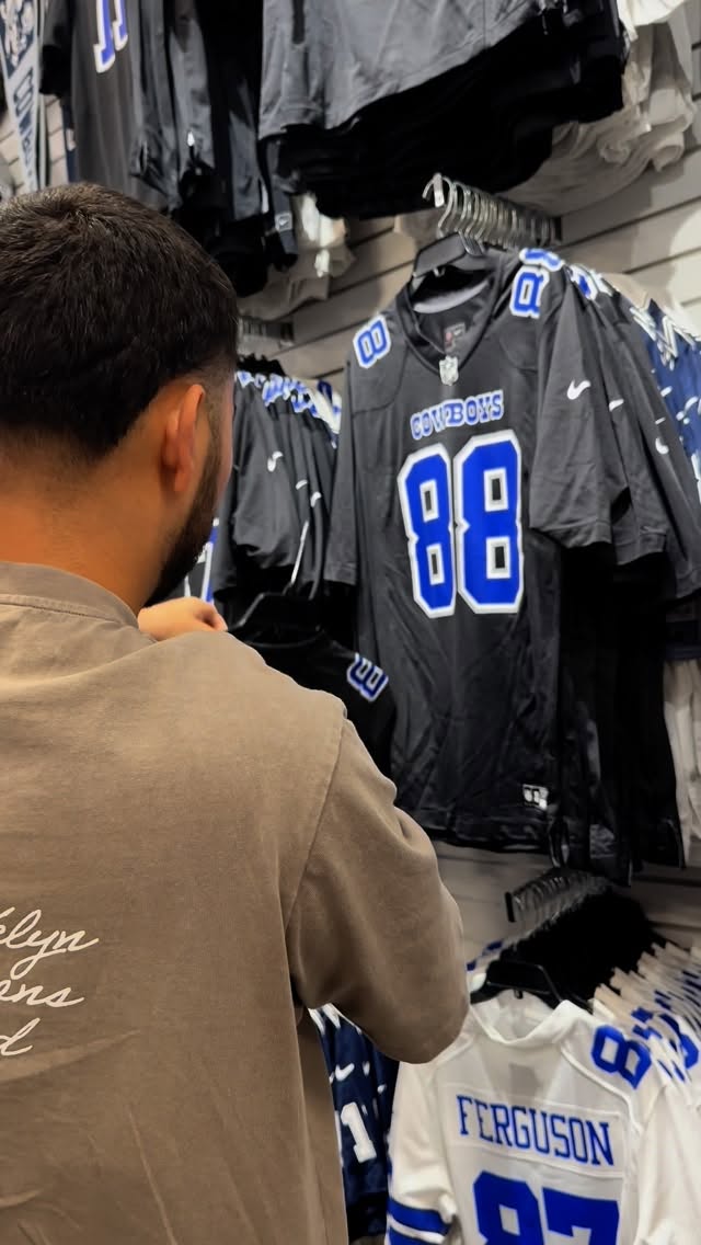 Instagram post by @mrsashleygonzalez for Simon Malls. Caption reads: Our Cowboys loving family cannot wait for football....