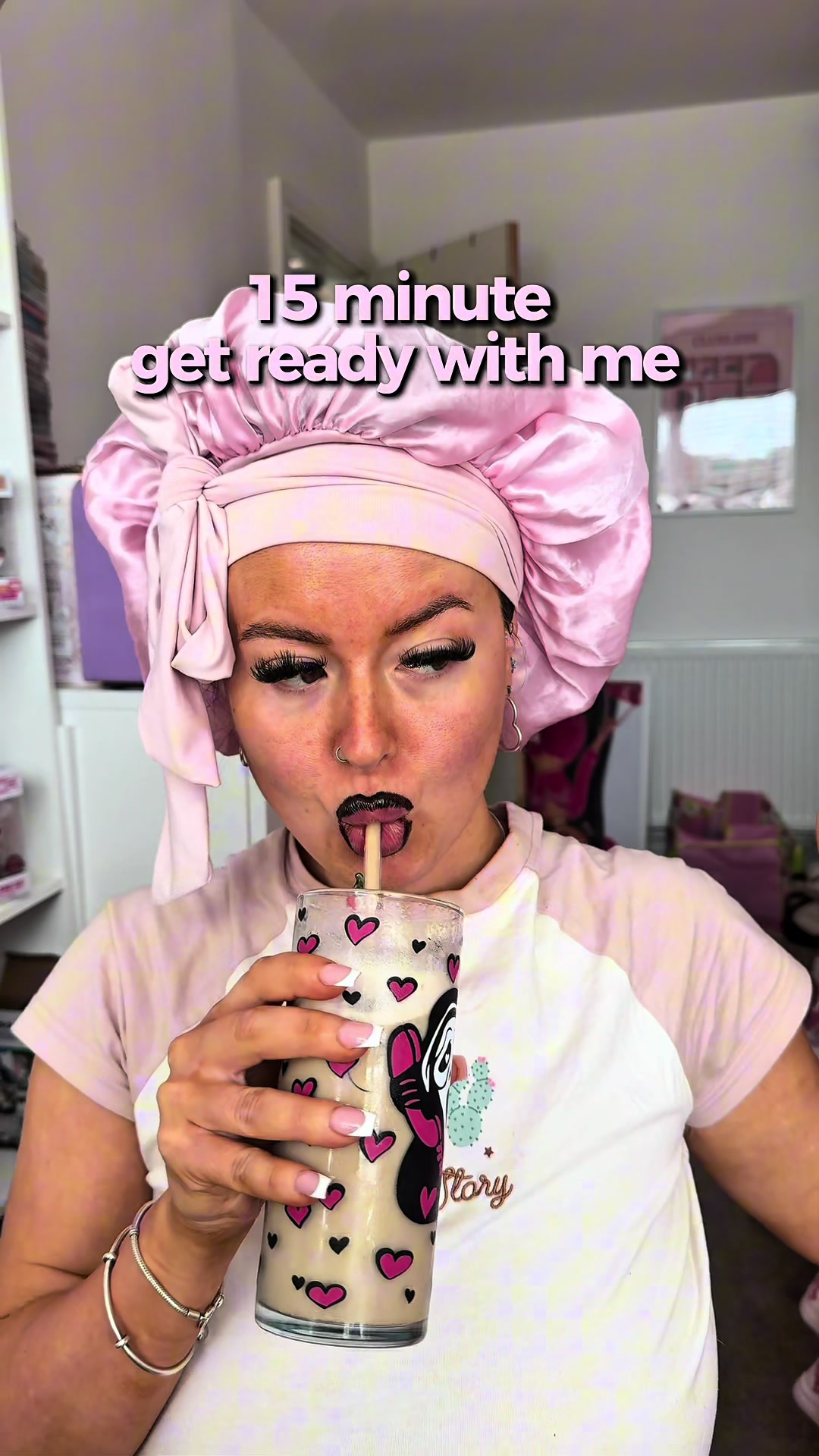 TikTok post by @charlyannec for Dr. Althea. Caption reads: 15 minute everyday get ready with me 🫶🏻 #grwm....