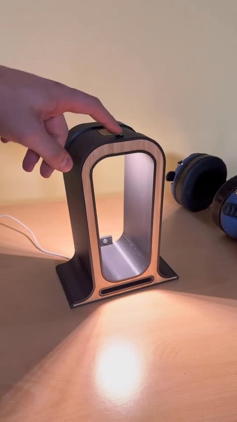 Instagram post by @3d_printall for xTool. Caption reads: [...] and laser cut headphones stand. Laser:....