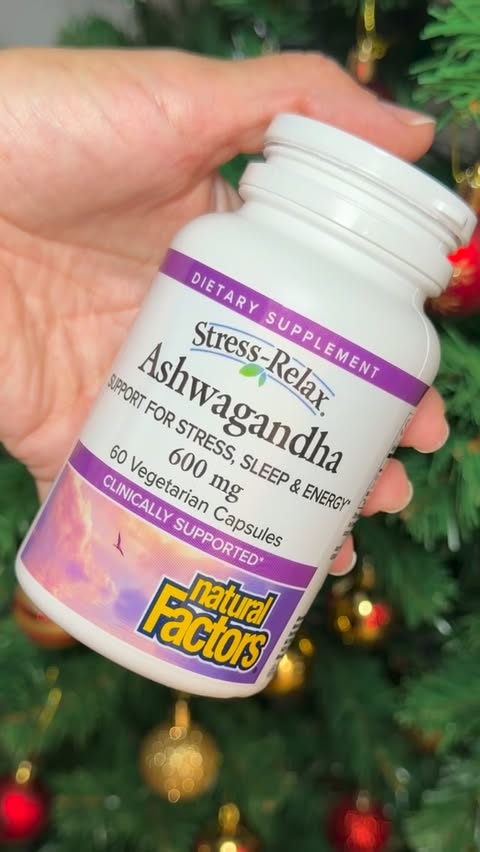 Instagram post by @indysantosofficial for Natural Factors. Caption reads: Feeling calmer, sleeping deeper, and staying on....