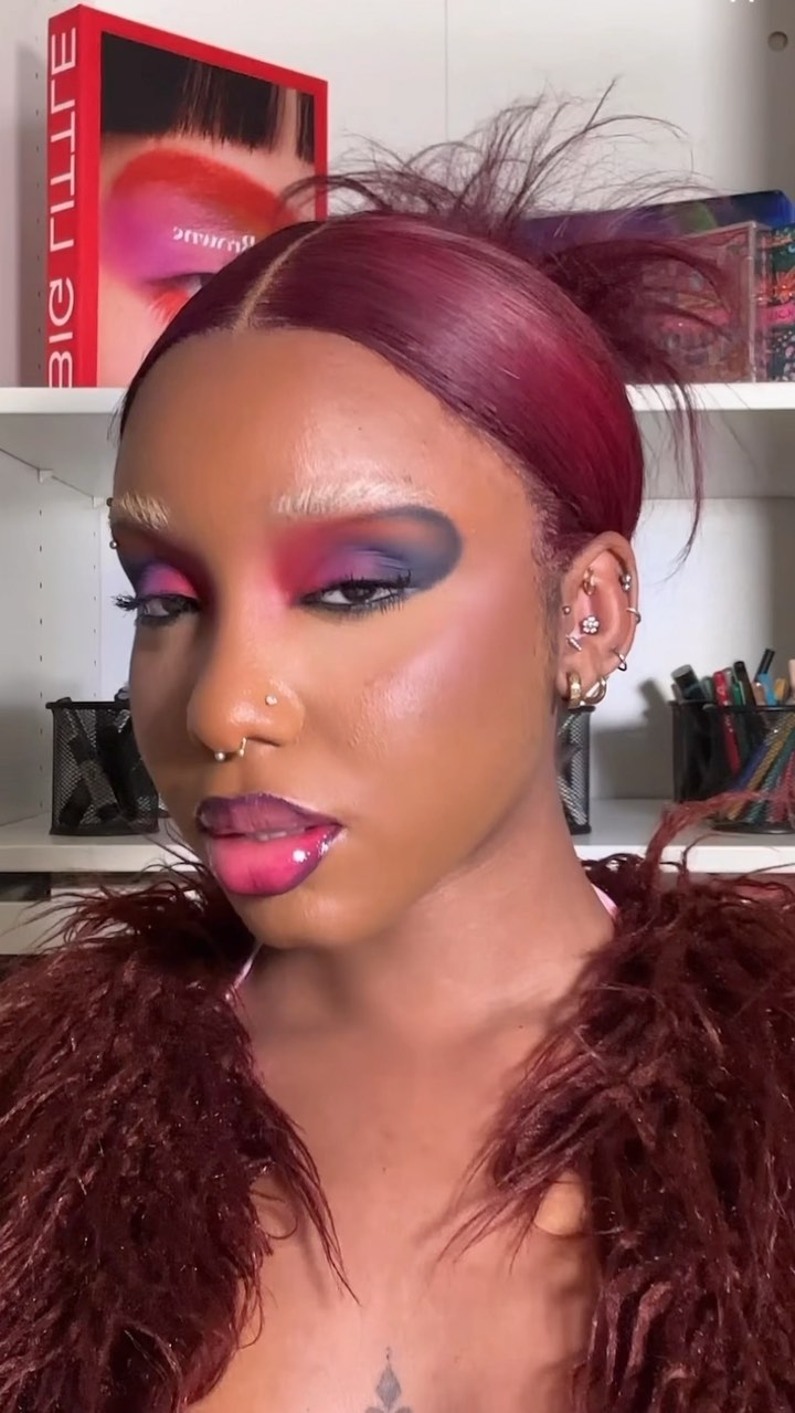 Instagram post by @shavonte.dill for Bh Cosmetics. Caption reads: loving this eye shape recently....