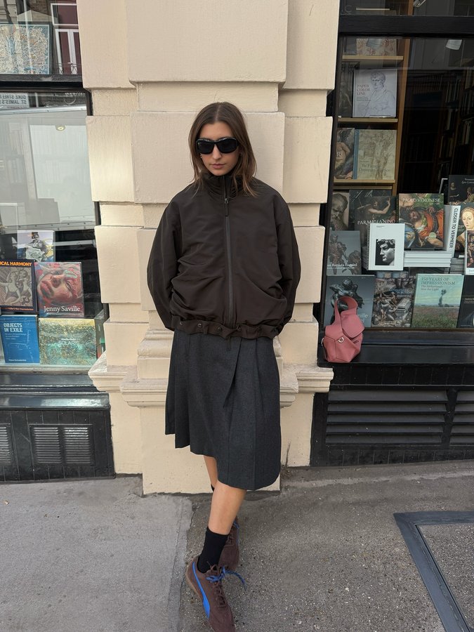 Instagram post by @poppyalmond for size. Caption reads: Around London in the exclusive @puma.uk x....