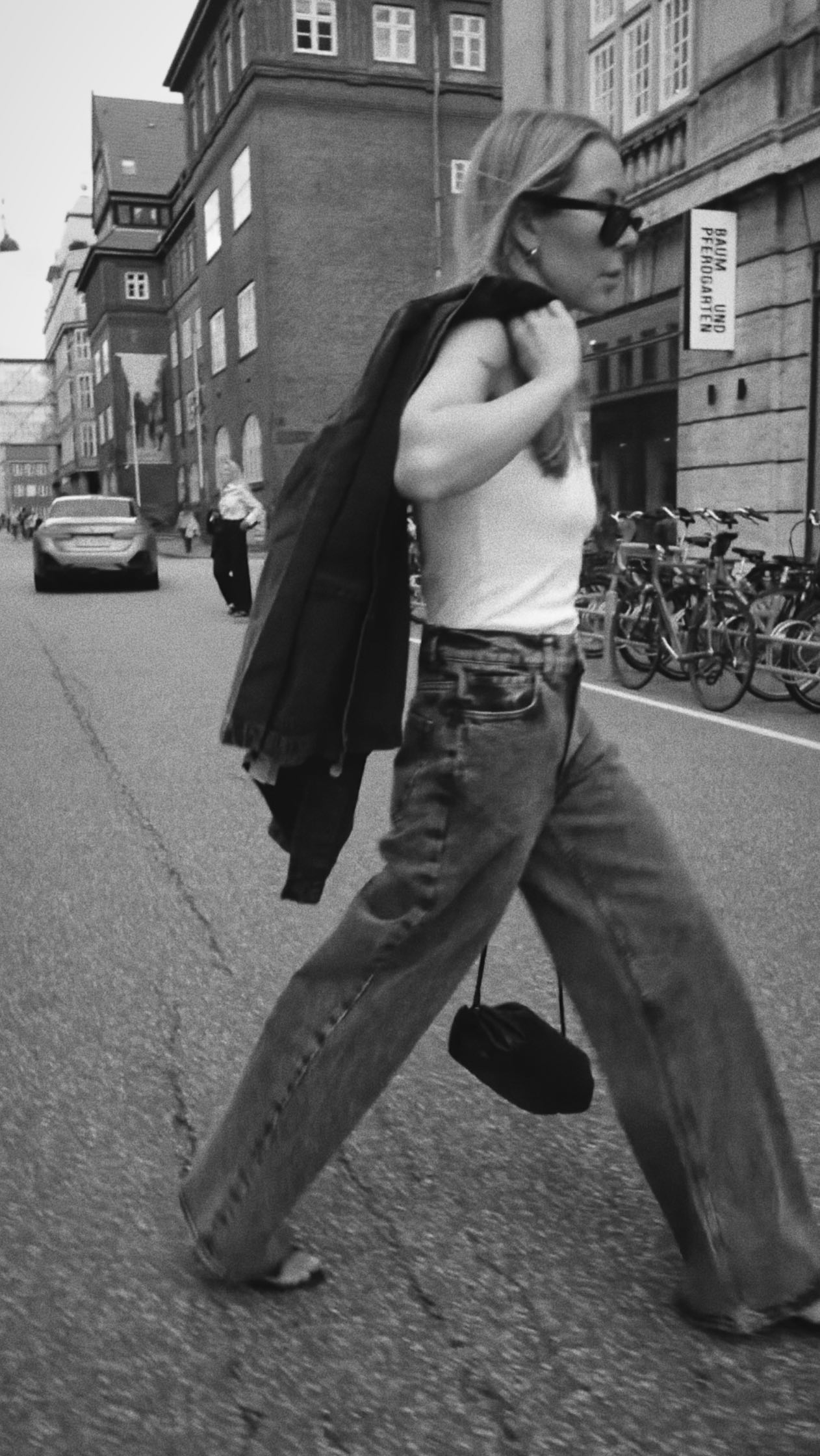 Instagram post by @alexadagmar for Marimekko. Caption reads: advertisement @marimekko — Maridenim returns with....