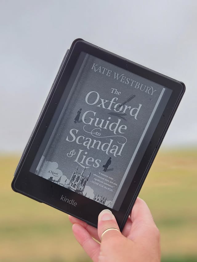 Instagram post by @book.ishjulie for Minotaur Books. Caption reads: Kate Westbury's The Oxford Guide To Scandal And....
