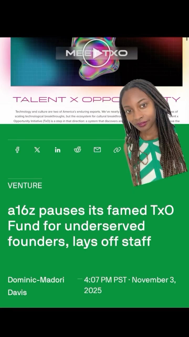 Instagram post by @dominicmadori for TechCrunch. Caption reads: Is this another DEI rollback in tech? Let’s....