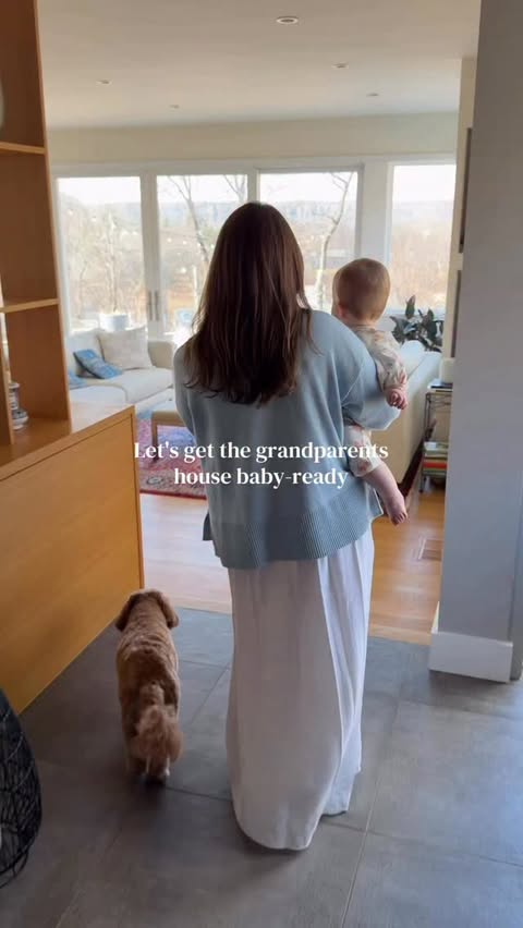 Instagram post by @marinaakatherine for Evenflo. Caption reads: [...] parents’ house baby-ready with the new....