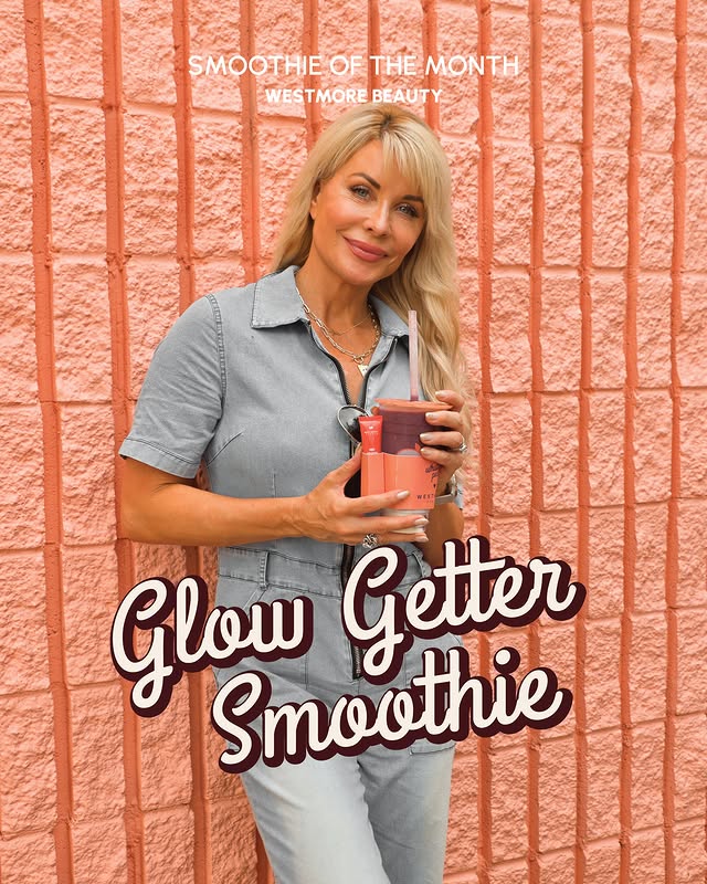 Instagram post by @mwestmore for Westmore Beauty. Caption reads: [...] the Month: Glow Getter by @westmorebeauty....