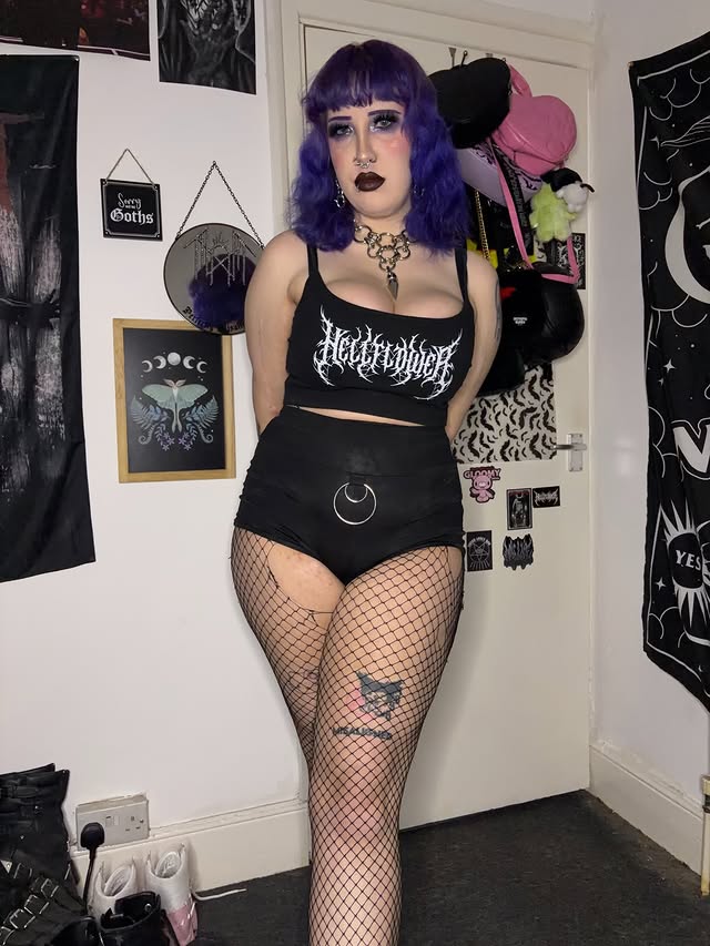 Instagram post by @c0ffinbunnii for KILLSTAR. Caption reads: [...] for inspo

Top @hellflower666 
Shorts....