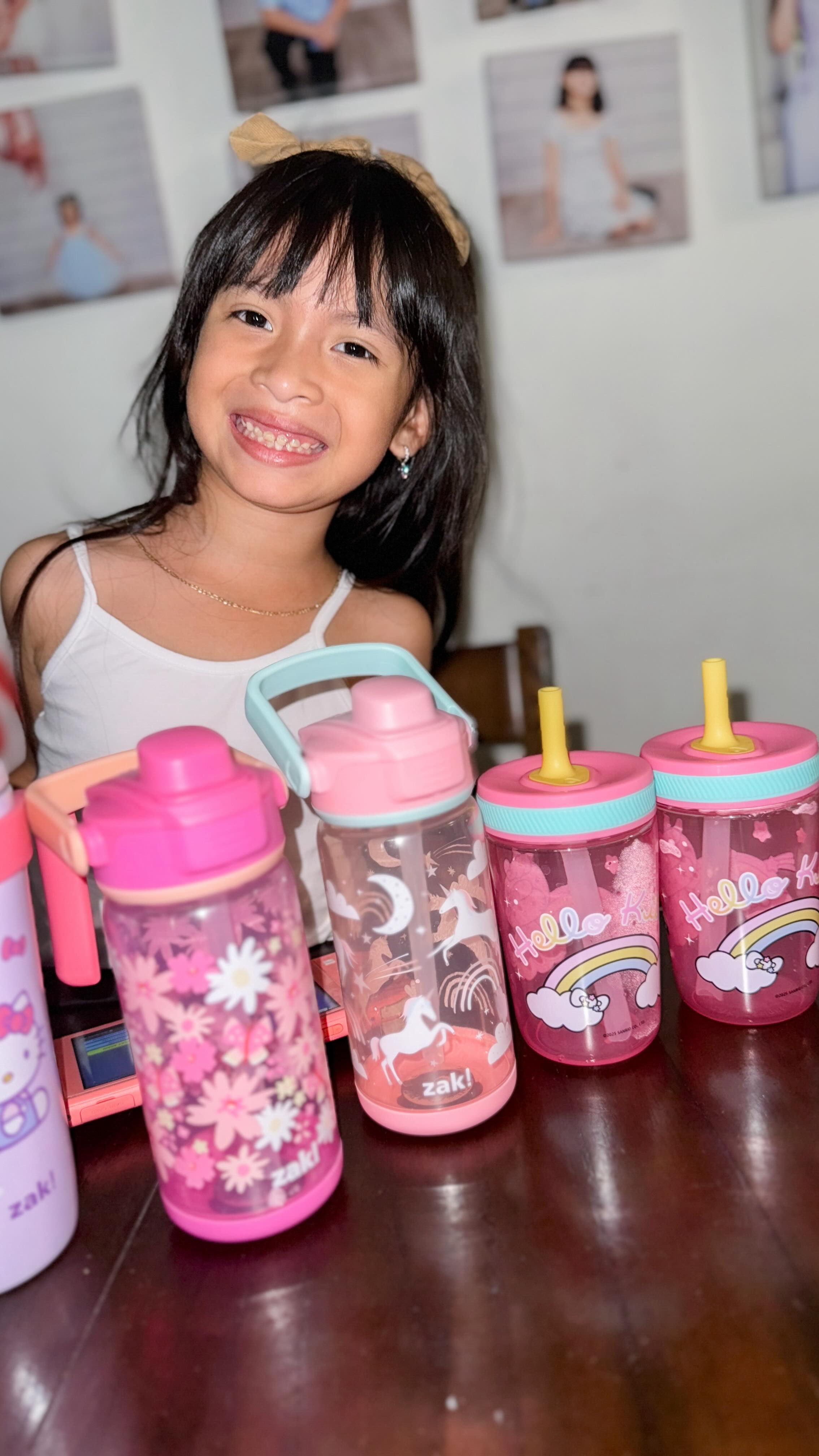 Instagram post by @princess.eva_ for Zak. Caption reads: Guess what we got !! Eva loves @zakdesigns bottles....