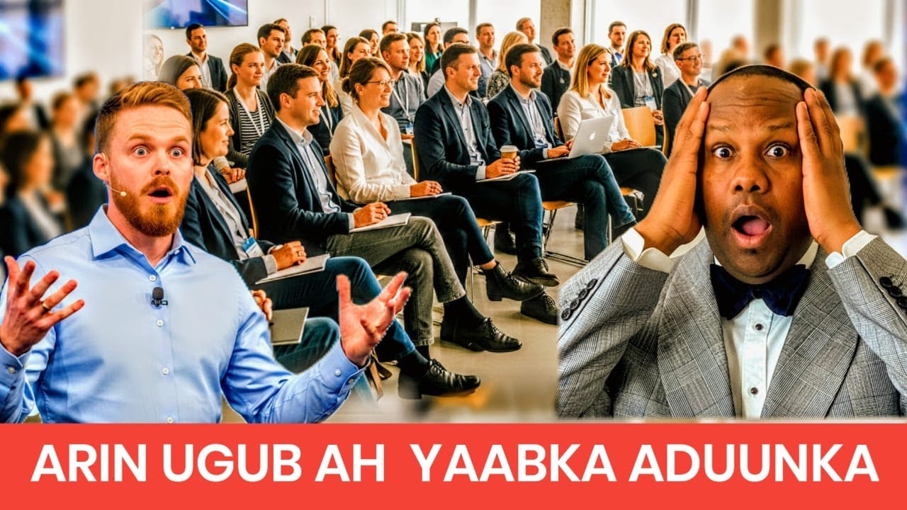 YouTube post by @BRITSOMALITV for The Guardian. Caption reads: ARIN UGUB AH OO DHIF | NAADIR AH OO MARNABA AAN LA....