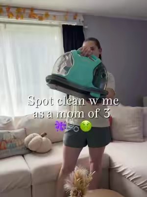 TikTok post by @katiee10_25 for REDHUT CleanMaster. Caption reads: [...] #momlife #cleanwithme @REDHUT CleanMaster....