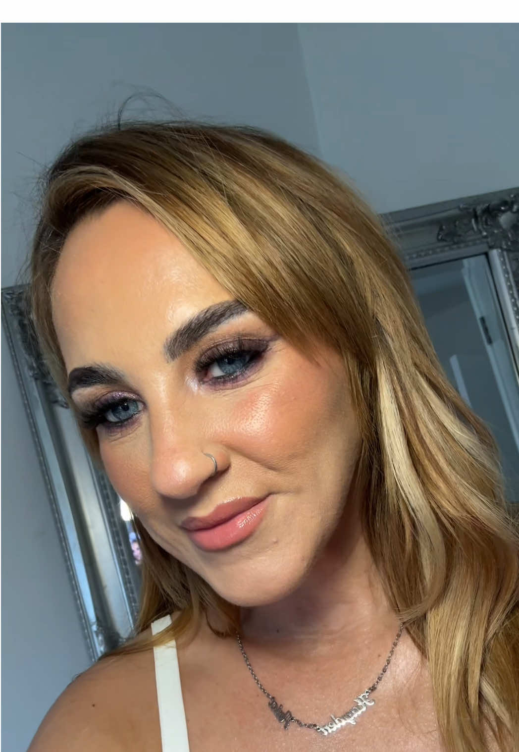 TikTok post by @sharonthedancer9 for Rebellious Fashion. Caption reads: [...] #glam #BrideToBe #wifey @Rebellious Fashion....