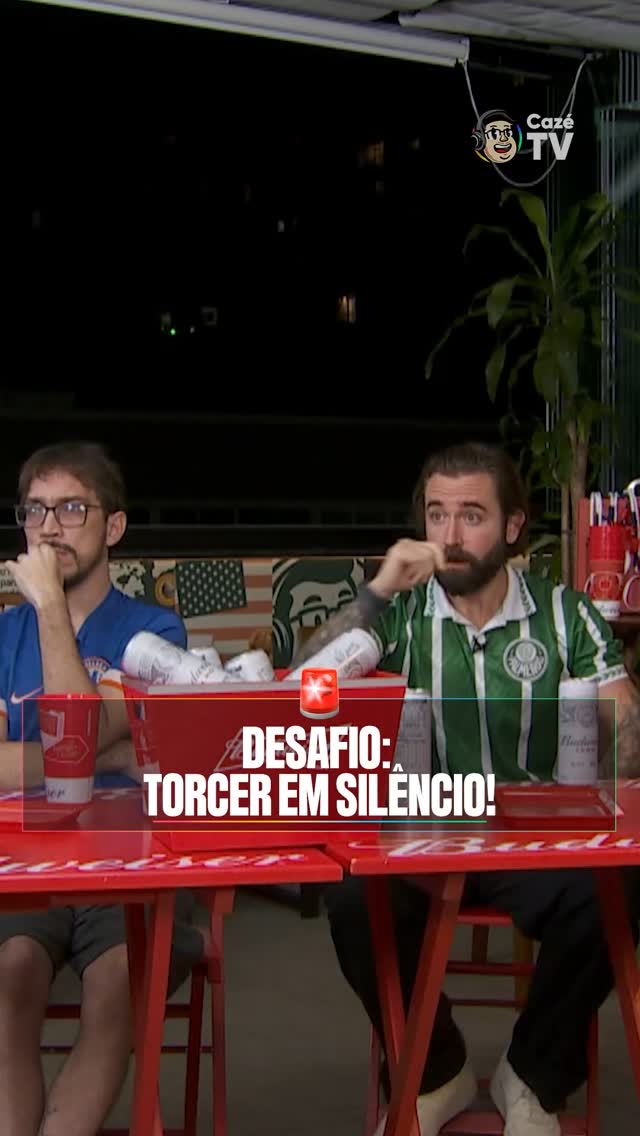 Instagram post by @cazetv for Budweiser. Caption reads: 🔥 O DESAFIO É: TORCER EM SILÊNCIO! 🤫

Imagina....