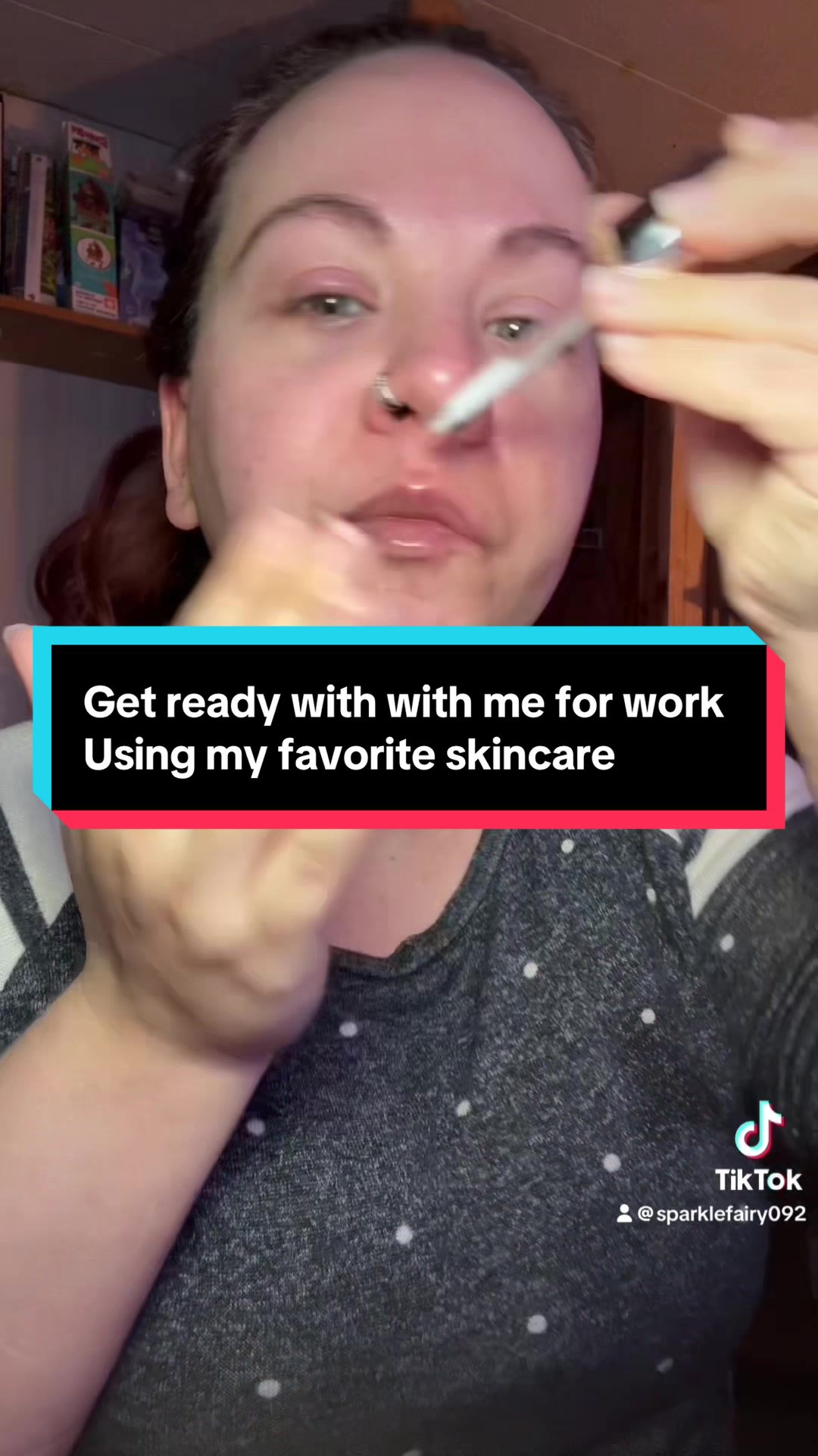 TikTok post by @sparklefairy092 for Pritech US. Caption reads: Come get ready with me for work using my favorite....
