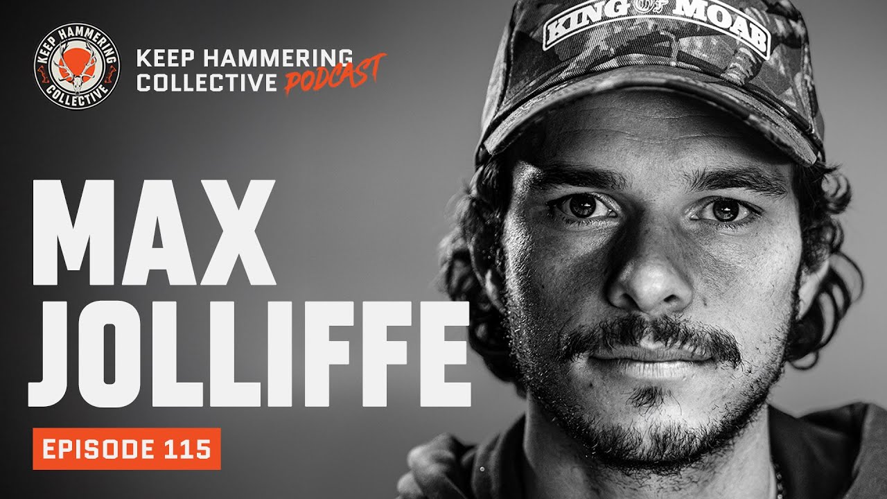 YouTube post by @cameronhanes for MTN OPS. Caption reads: Max Jolliffe | Keep Hammering Collective | Episode....
