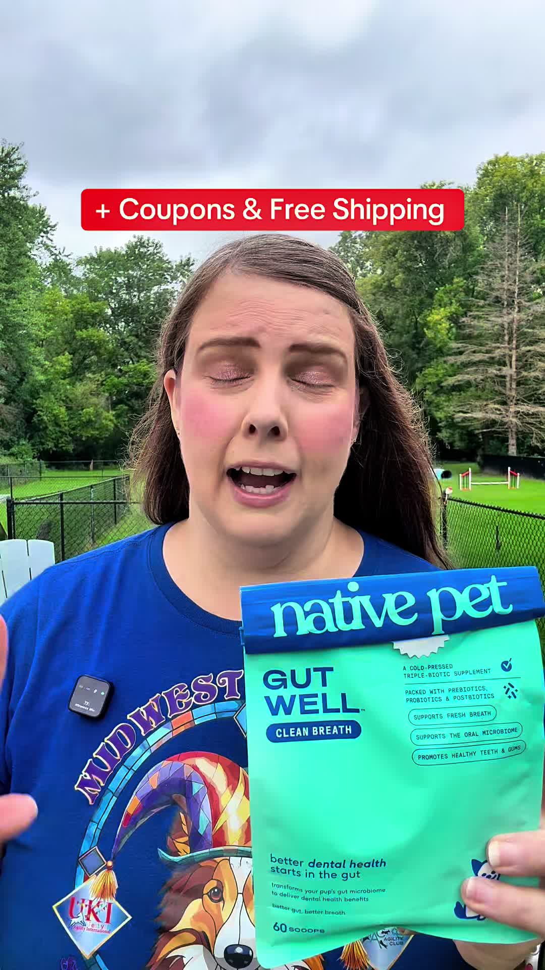 TikTok post by @dshelties for Native Pet. Caption reads: Native Pet GutWell Clean Breath - a [...].