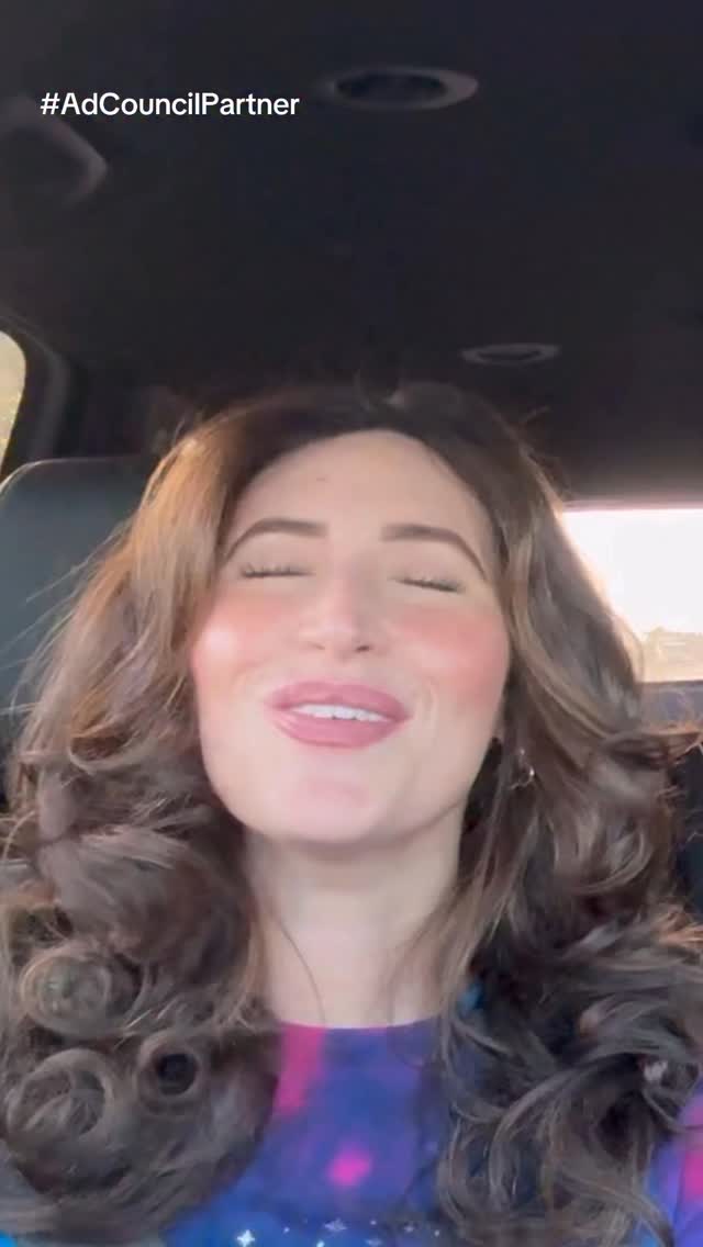 Instagram post by @lauren_paley for Ad Council. Caption reads: #AdCouncilPartner We love our car singalongs 🎶....