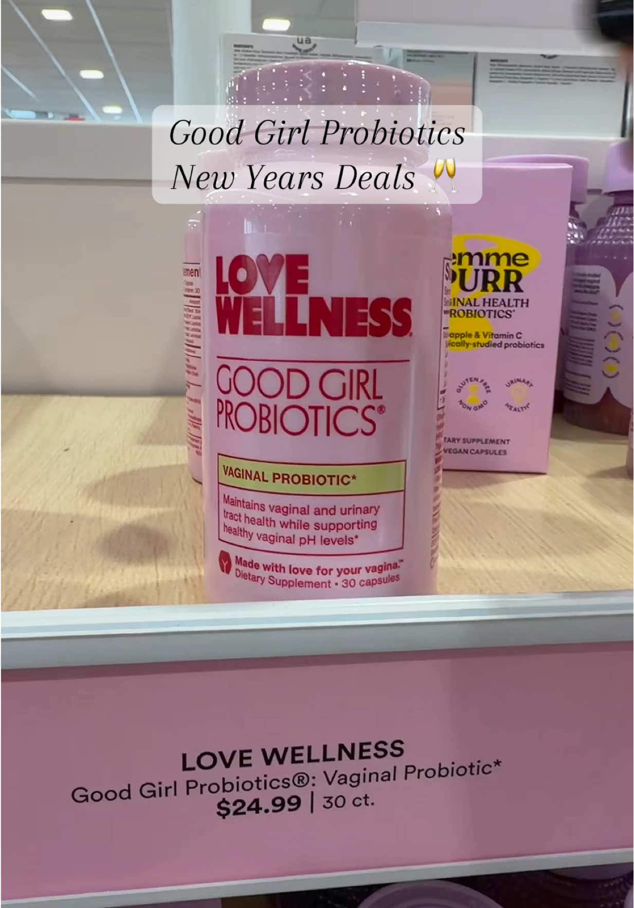 TikTok post by @krystalchasgirl for Love Wellness. Caption reads: @lovewellness #lovewellnesspartner [...].