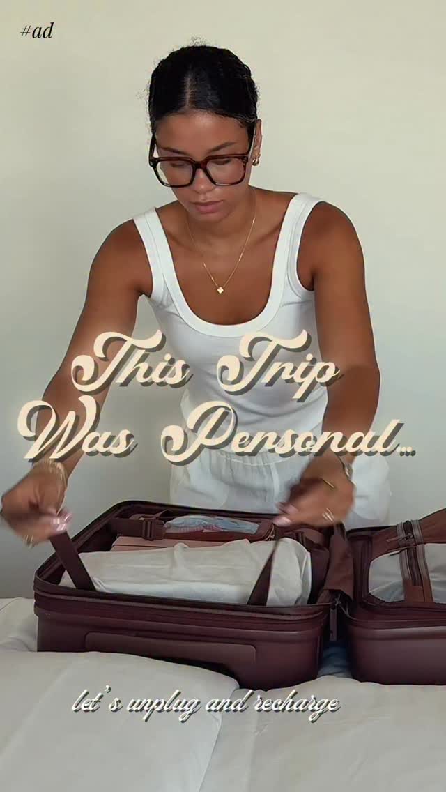 Instagram post by @analearmann for American Express. Caption reads: #ad I took this trip to reset and reconnect with....