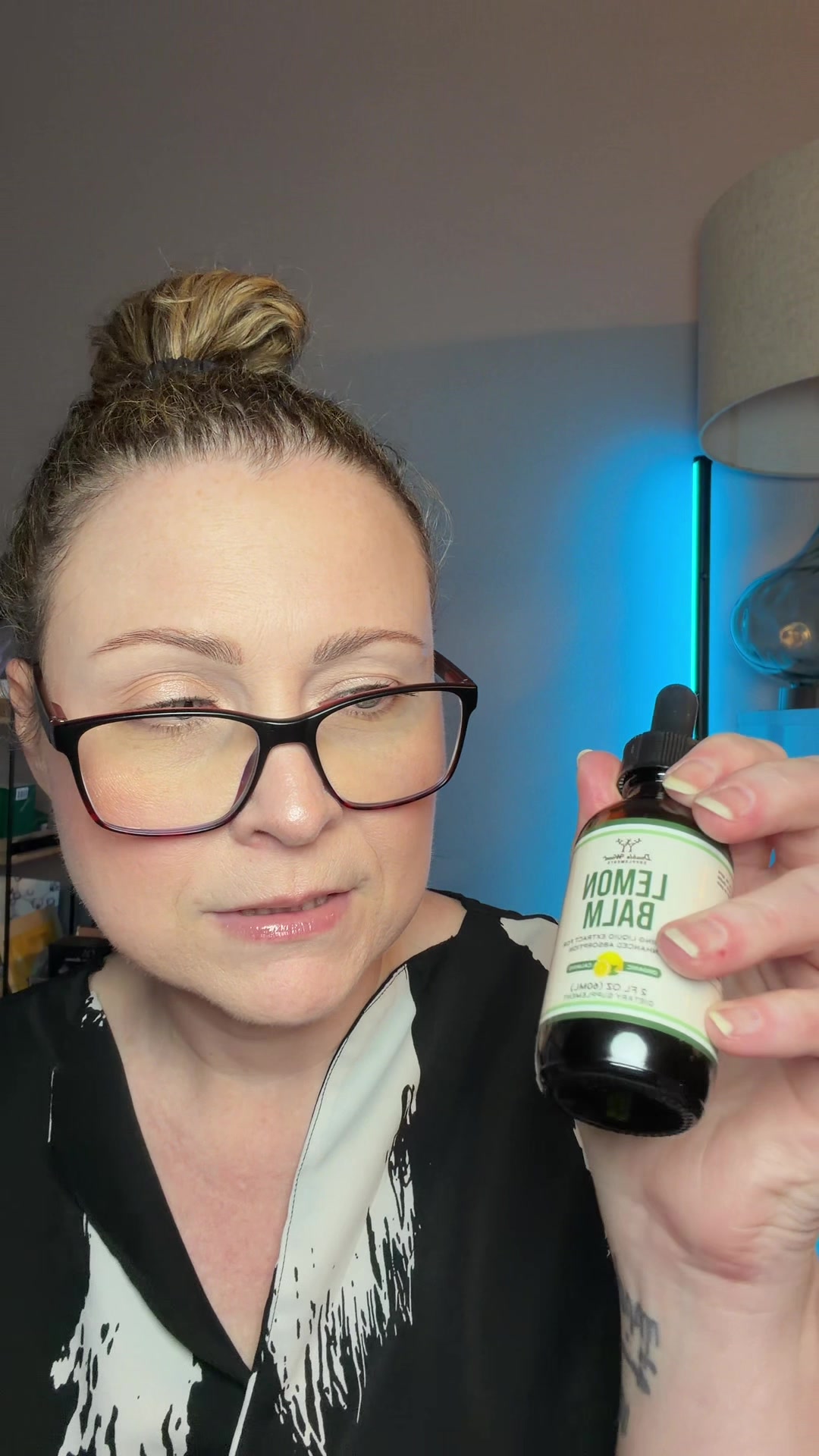 TikTok post by @valb429 for Double Wood Supplements. Caption reads: [...] #lemonbalm #fyp @Double Wood Supplements.