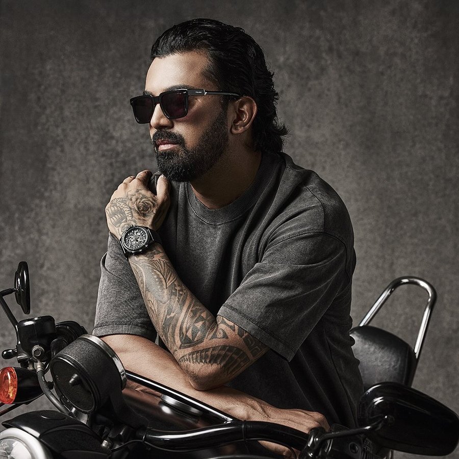 Instagram post by @klrahul for Police Lifestyle. Caption reads: We’re thrilled to announce our collaboration with....