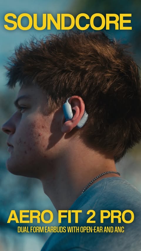 Instagram post by @pdinbo for Soundcore. Caption reads: [...] wear earbuds all day? Been running the....