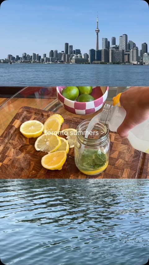 Instagram post by @jaclynforbes for Minute Maid. Caption reads: [...] toronto islands, biking and drinking....