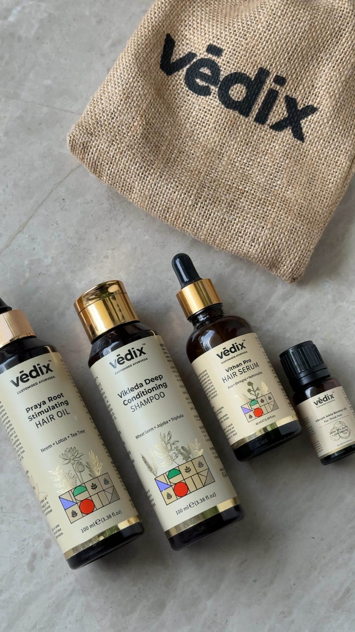 Instagram post by @thepratibhagirdhar for Vedix. Caption reads: when I’d almost given up on my hair 💔....