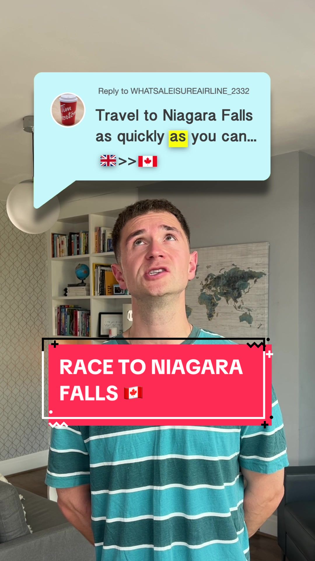 TikTok post by @live_thedash for Air Transat. Caption reads: [...] from Manchester to Toronto with  @Air....