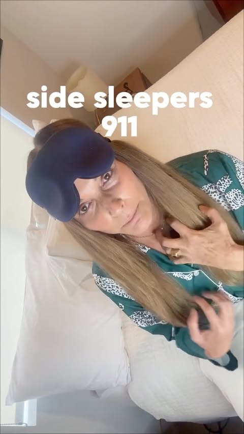 Instagram post by @thenicolediamond for Sleep&Glow. Caption reads: 🆘Side sleeper? This might be aging your skin more....