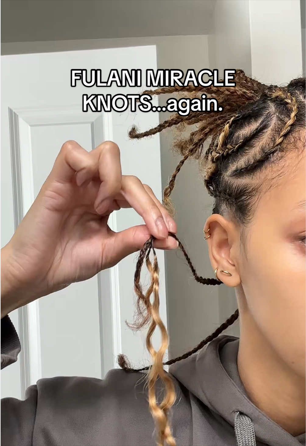 TikTok post by @azizamichelle for OQHAIR. Caption reads: [...] than braiding the hair onto the ends.....