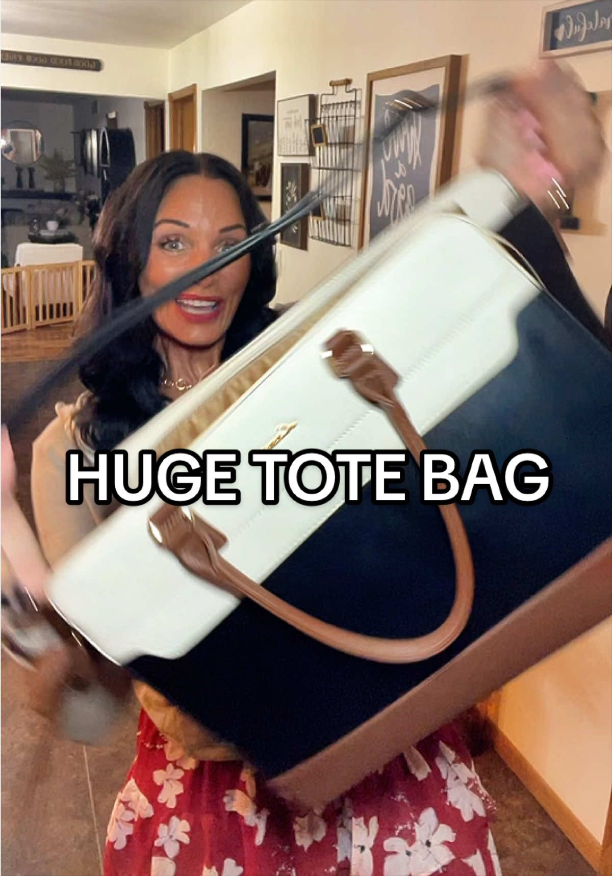TikTok post by an influencer for LOVEVOOK. Caption reads: [...] #trending #tote #totebag @Lovevook.