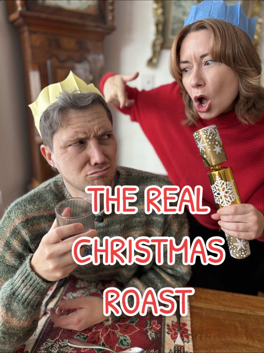 TikTok post by @bamcomedyuk for Moonpig. Caption reads: #ad Serving truths not turkey 🦃 Whether it’s Dad....