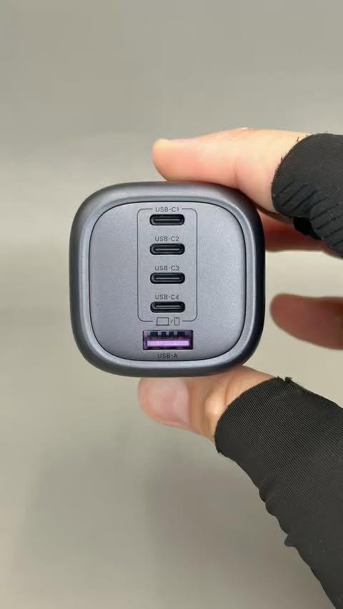 Instagram post by @ghoul.arena for Ugreen. Caption reads: UGREEN Nexode 5-Port 100W Charger, white Friday....