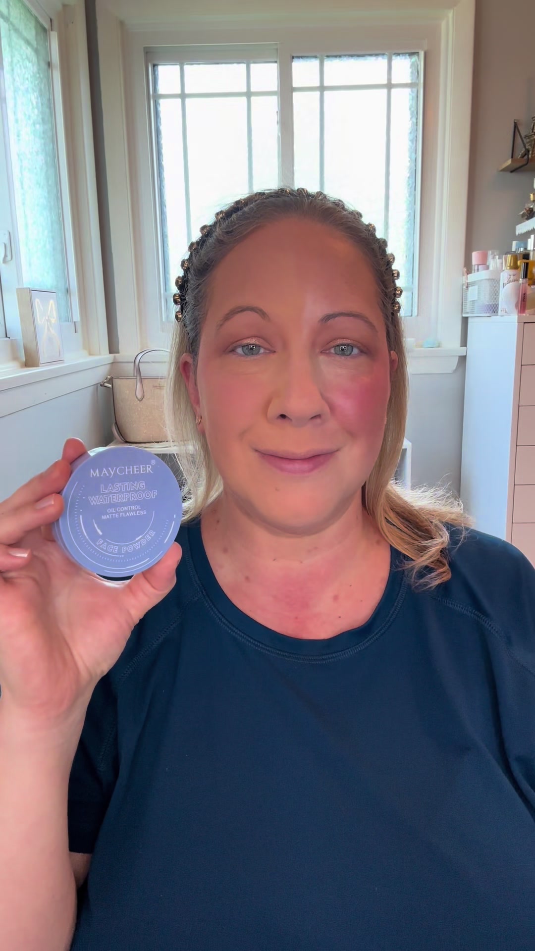 TikTok post by @highclassheather for MAYCHEER Beauty US. Caption reads: [...] long! Plus, it’s waterproof 😃✨🤍 @MAYCHEER....