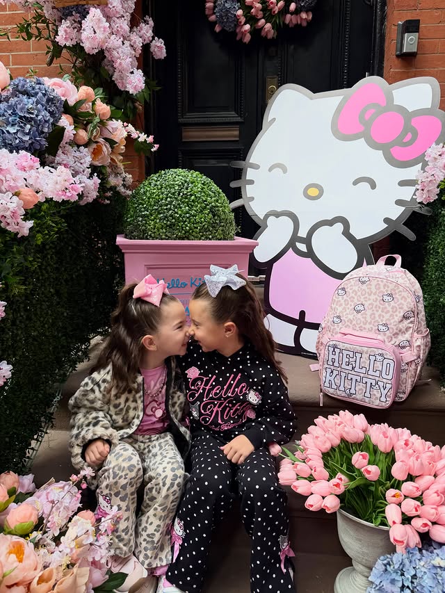Instagram post by @rachelfuda for The Children's Place. Caption reads: #ad The girls took over to the Stoop in the City....