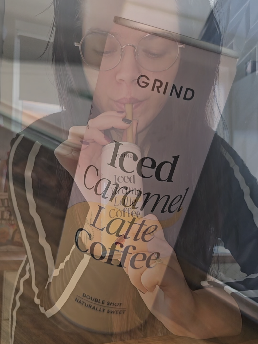 TikTok post by @shaunnnicxox for Grind. Caption reads: [...] saving me money, its a win win☕🤩 Ad| @Grind....