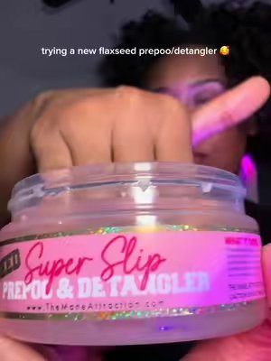 TikTok post by @movingwmo for The Mane Attraction. Caption reads: Wash day prep w @The Mane Attraction 💆🏽‍♀️💕....