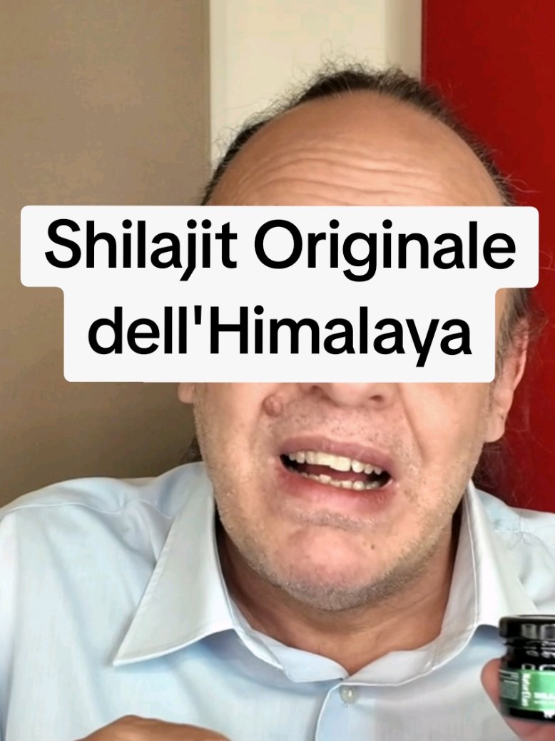 TikTok post by @il.narratore for Natural Shilajit. Caption reads: SHILAJIT ORIGINALE DELL'HIMALAYA #shilajit....