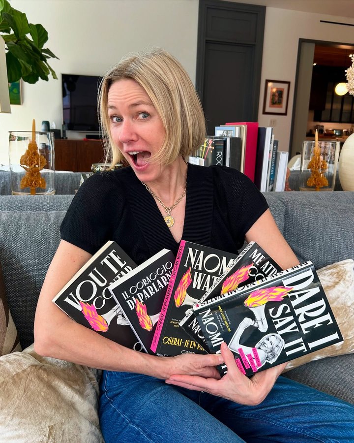 Instagram post by @naomiwatts for Crown Publishing. Caption reads: We are worldwide!! Get your copy at the link in my....