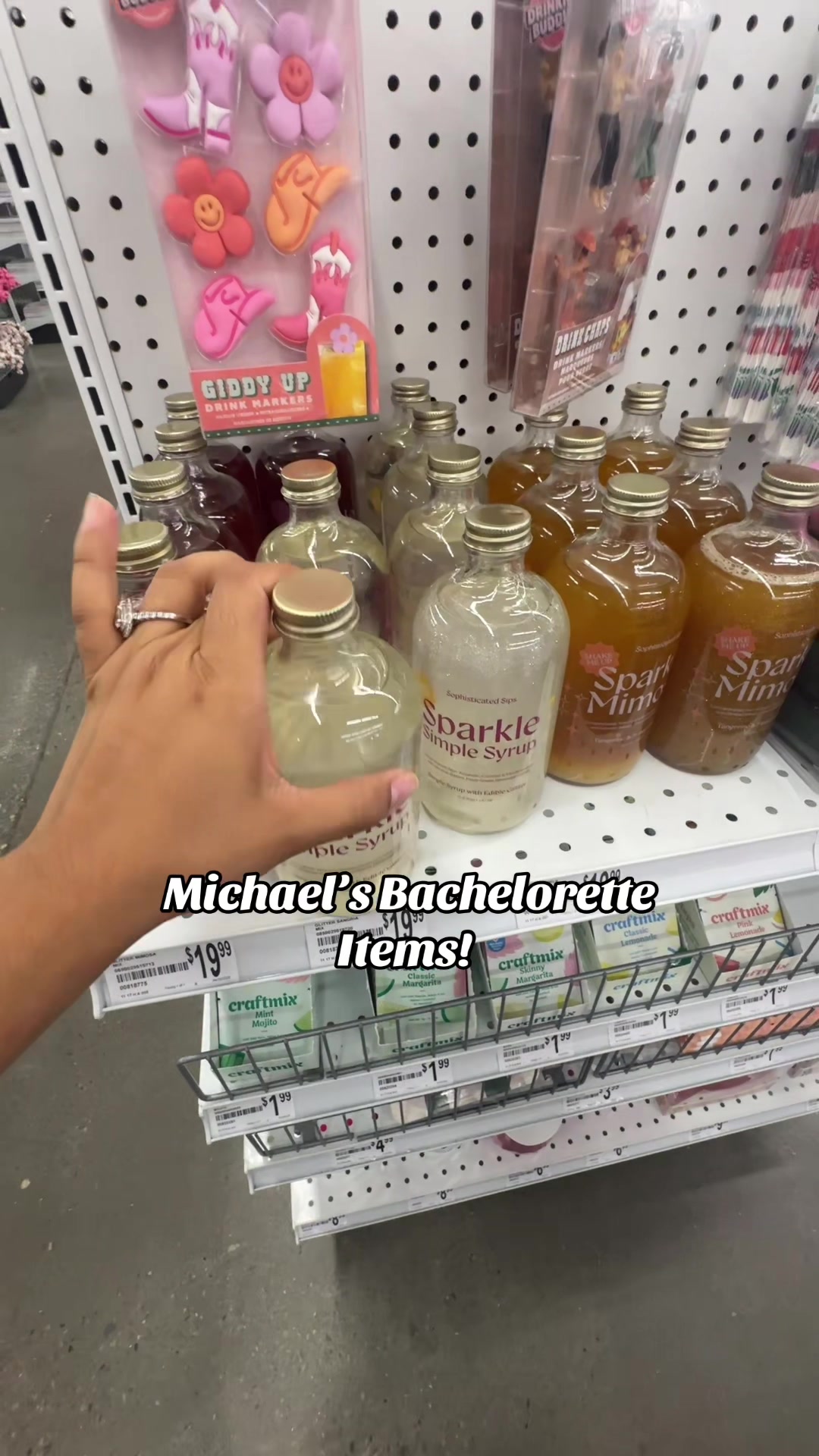TikTok post by @taaaylorleahh for Craftmix. Caption reads: [...] up #bachelorette @Michaels Stores @Craftmix....