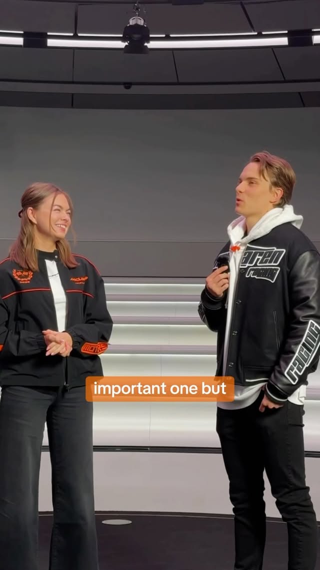 Instagram post by @pitstopnic for McLaren. Caption reads: [...] with Oscar at the MTC for the Reiss |....