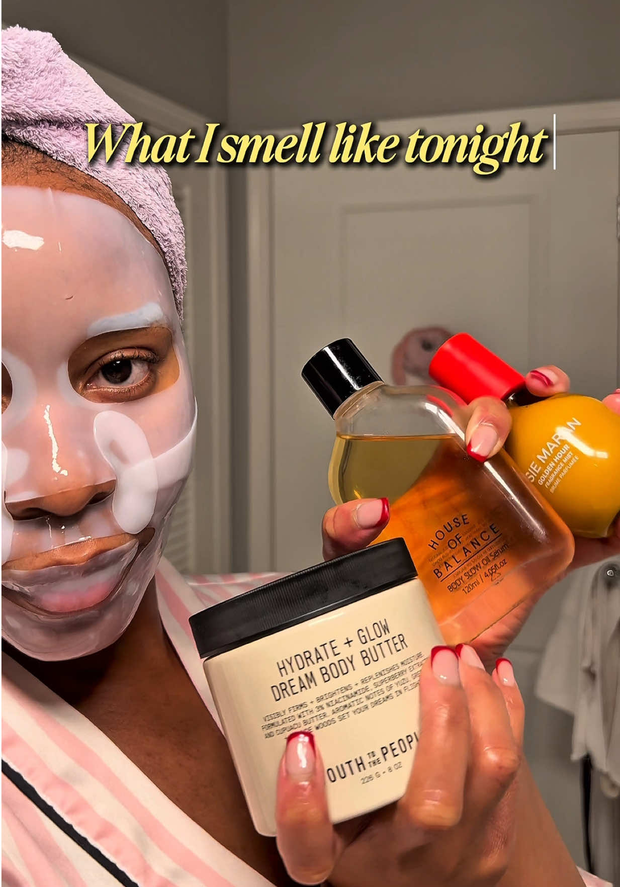 TikTok post by @daye_martin for Youth To The People. Caption reads: [...] sophisticated to go to bed 😭🥰 |Products:....