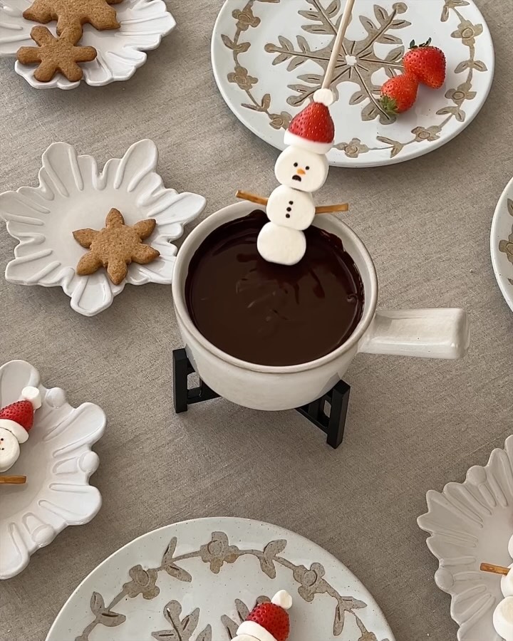 Instagram post by @celineyrs for West Elm. Caption reads: Chocolate fondue party with @westelm Neige....
